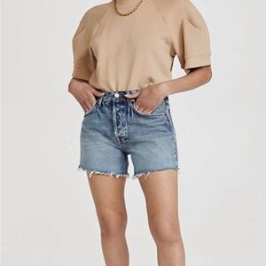 Agolde Riley High Rise Slim Leg Shorts